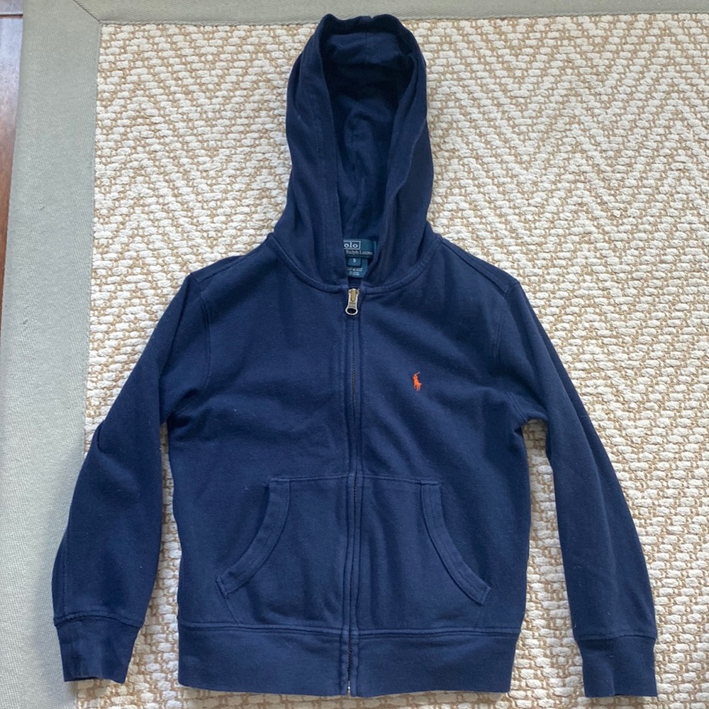 POLO by Ralph Lauren Boys Navy Hooded Zip-up